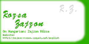 rozsa zajzon business card
